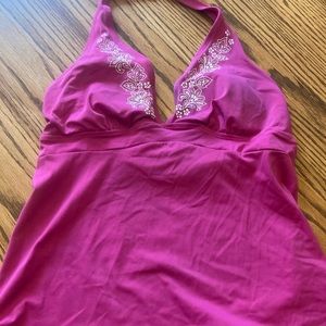 Women’s sz 12 Jaclyn Smith Swim top-neck tie